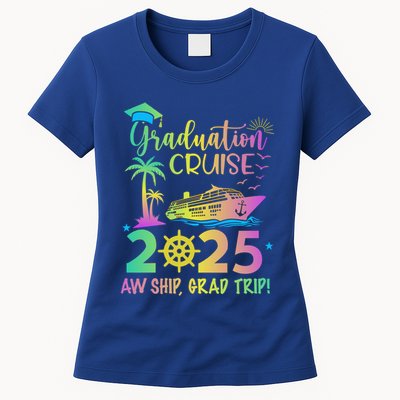 Senior 2025 Graduation Cruise Aw Ship Grad Trip Party Cool Gift Womens T-Shirt