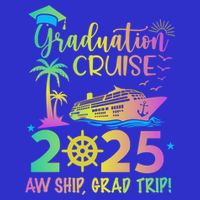 Senior 2025 Graduation Cruise Aw Ship Grad Trip Party Cool Gift Women's V-Neck T-Shirt