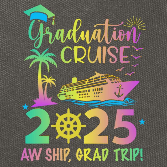 Senior 2025 Graduation Cruise Aw Ship Grad Trip Party Cool Gift Cotton Canvas Backpack
