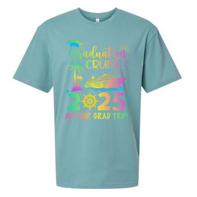 Senior 2025 Graduation Cruise Aw Ship Grad Trip Party Cool Gift Sueded Cloud Jersey T-Shirt