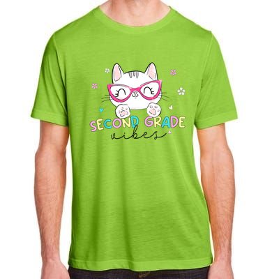 Second 2nd Grade Vibes Back To School Cute Cat For Girls Adult ChromaSoft Performance T-Shirt