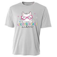 Second 2nd Grade Vibes Back To School Cute Cat For Girls Cooling Performance Crew T-Shirt