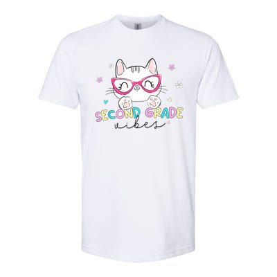 Second 2nd Grade Vibes Back To School Cute Cat For Girls Softstyle CVC T-Shirt