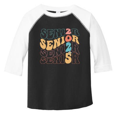 Senior 25 Graduation Class Of 2025 Cute Groovy Senior 2025 Gift Toddler Fine Jersey T-Shirt