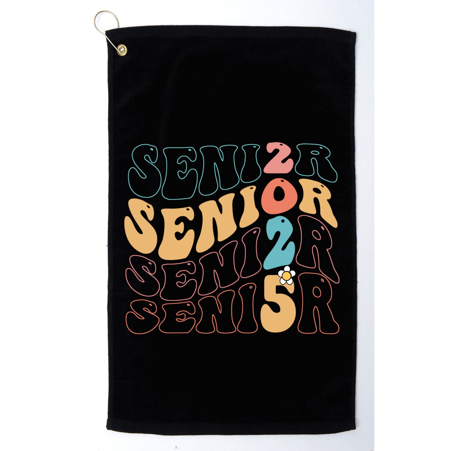 Senior 25 Graduation Class Of 2025 Cute Groovy Senior 2025 Gift Golf Towel