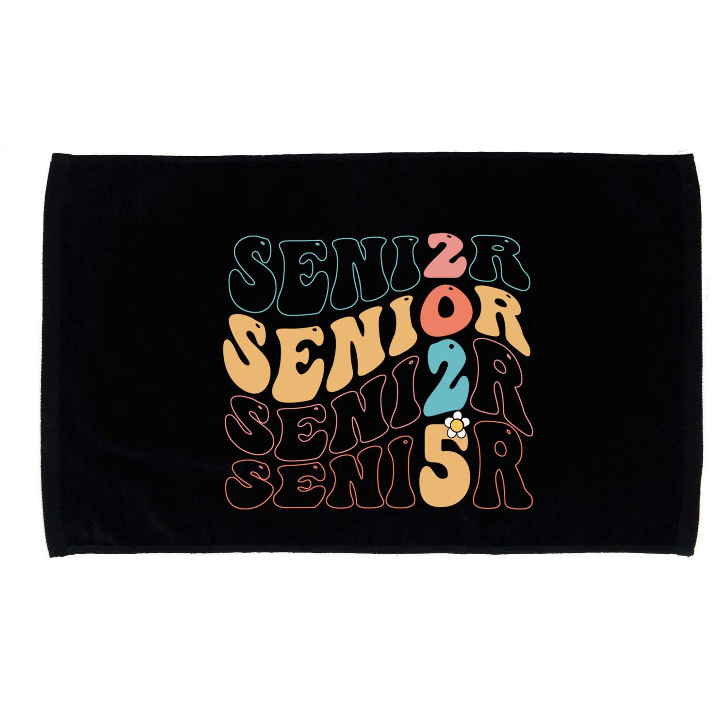 Senior 25 Graduation Class Of 2025 Cute Groovy Senior 2025 Gift Microfiber Hand Towel