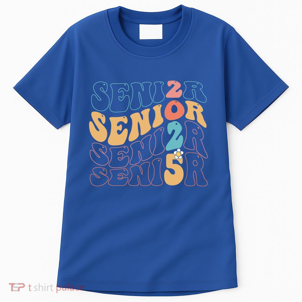 Senior 25 Graduation Class Of 2025 Cute Groovy Senior 2025 Gift Tall T-Shirt
