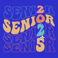 Senior 25 Graduation Class Of 2025 Cute Groovy Senior 2025 Gift 16 in Basic Backpack