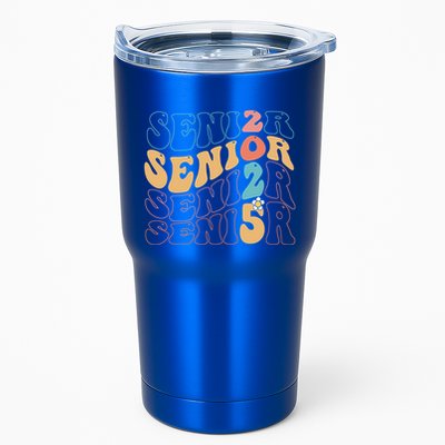 Senior 25 Graduation Class Of 2025 Cute Groovy Senior 2025 Gift Tumbler