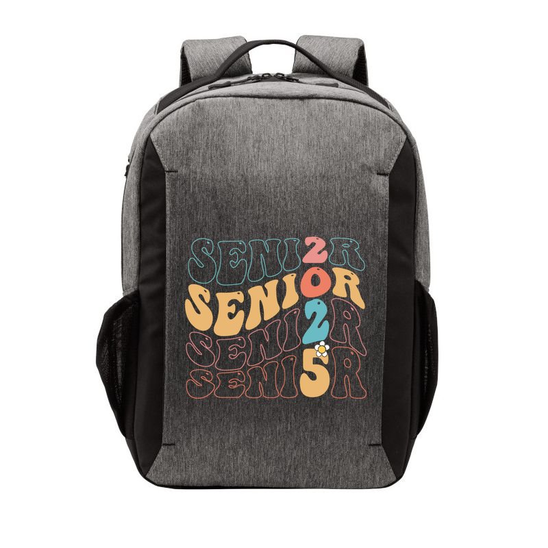 Senior 25 Graduation Class Of 2025 Cute Groovy Senior 2025 Gift Vector Backpack