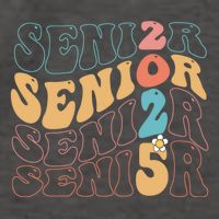 Senior 25 Graduation Class Of 2025 Cute Groovy Senior 2025 Gift Vector Backpack