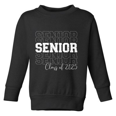Senior 2025 Graduate College University Graduation Toddler Sweatshirt
