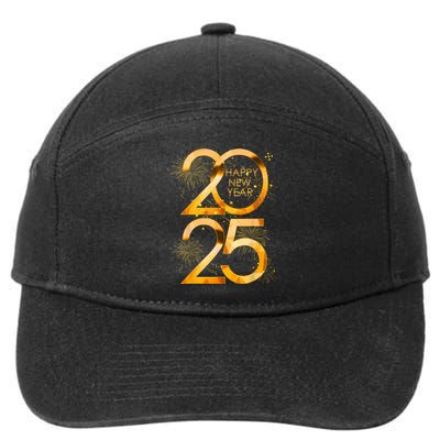 Supplies 2025 Happy New Year Party Family Matching Fireworks Gift 7-Panel Snapback Hat