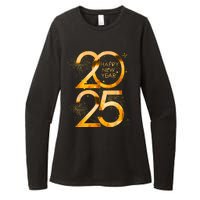 Supplies 2025 Happy New Year Party Family Matching Fireworks Gift Womens CVC Long Sleeve Shirt