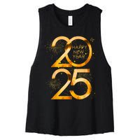 Supplies 2025 Happy New Year Party Family Matching Fireworks Gift Women's Racerback Cropped Tank