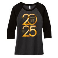 Supplies 2025 Happy New Year Party Family Matching Fireworks Gift Women's Tri-Blend 3/4-Sleeve Raglan Shirt