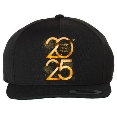 Supplies 2025 Happy New Year Party Family Matching Fireworks Gift Wool Snapback Cap