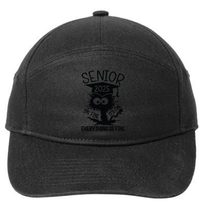 Senior 2025 Its Fine Im Fine Everything Is Fine 7-Panel Snapback Hat