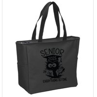Senior 2025 Its Fine Im Fine Everything Is Fine Zip Tote Bag