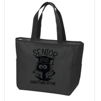 Senior 2025 Its Fine Im Fine Everything Is Fine Zip Tote Bag
