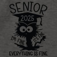 Senior 2025 Its Fine Im Fine Everything Is Fine Vector Backpack