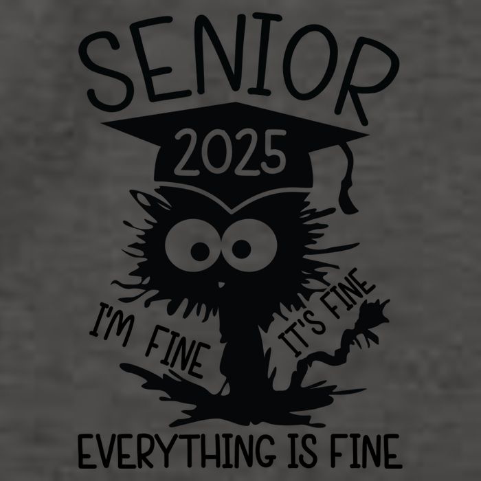 Senior 2025 Its Fine Im Fine Everything Is Fine Vector Backpack