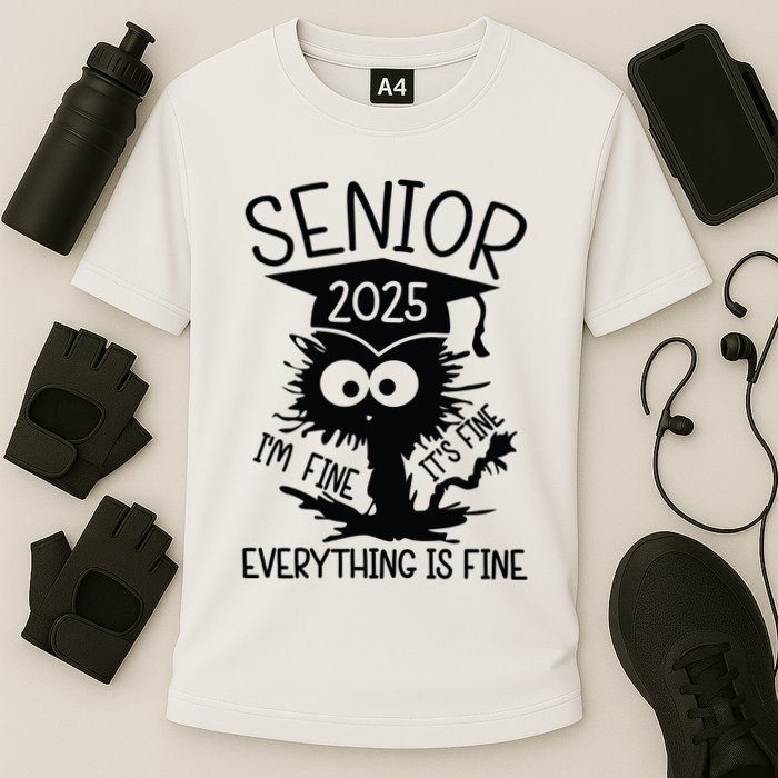 Senior 2025 Its Fine Im Fine Everything Is Fine Cooling Performance Crew T-Shirt