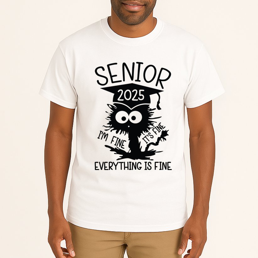 Senior 2025 Its Fine Im Fine Everything Is Fine Tall T-Shirt