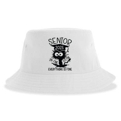 Senior 2025 Its Fine Im Fine Everything Is Fine Sustainable Bucket Hat
