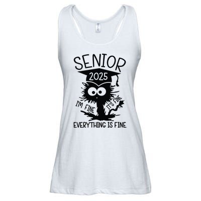 Senior 2025 Its Fine Im Fine Everything Is Fine Ladies Essential Flowy Tank