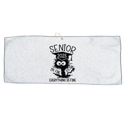 Senior 2025 Its Fine Im Fine Everything Is Fine Large Microfiber Waffle Golf Towel