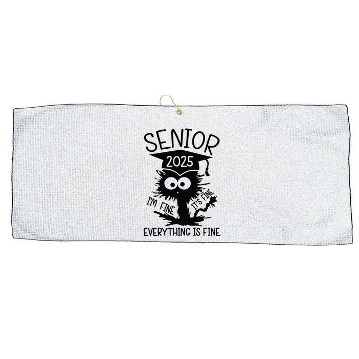 Senior 2025 Its Fine Im Fine Everything Is Fine Large Microfiber Waffle Golf Towel