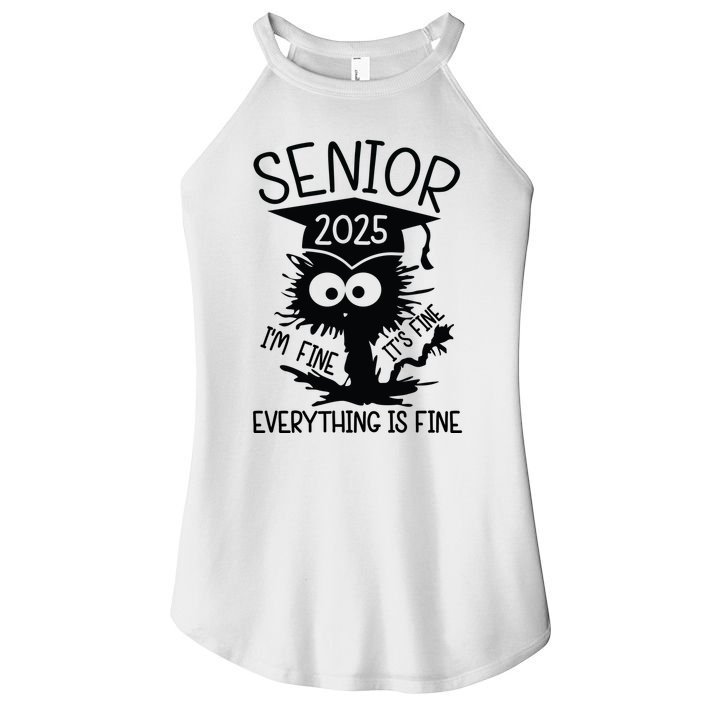 Senior 2025 Its Fine Im Fine Everything Is Fine Women's Perfect Tri Rocker Tank