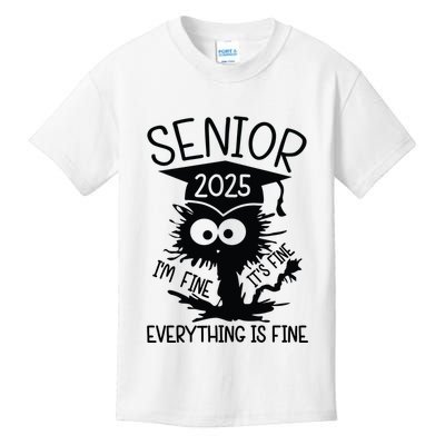 Senior 2025 Its Fine Im Fine Everything Is Fine Kids T-Shirt