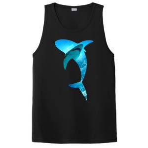 Shark 2 Lovers Silhouette Earth Day And Ocean Week Awareness Cute Gift PosiCharge Competitor Tank