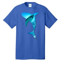 Shark 2 Lovers Silhouette Earth Day And Ocean Week Awareness Cute Gift Tall T-Shirt