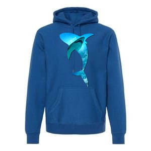 Shark 2 Lovers Silhouette Earth Day And Ocean Week Awareness Cute Gift Premium Hoodie