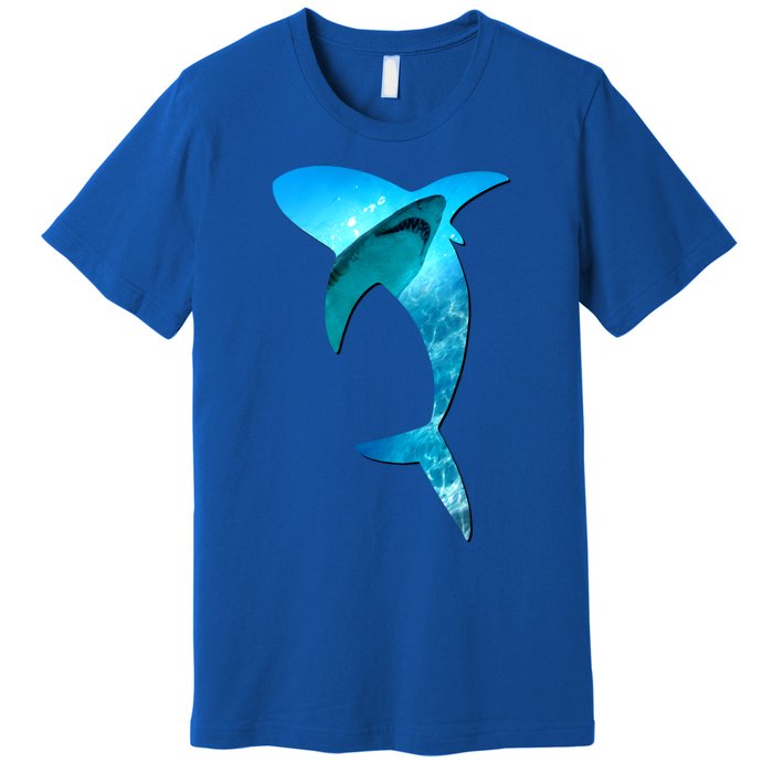 Shark 2 Lovers Silhouette Earth Day And Ocean Week Awareness Cute Gift Premium T-Shirt