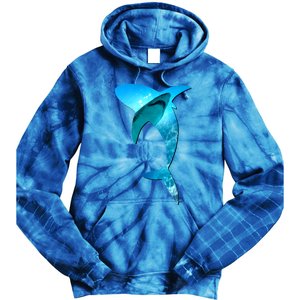 Shark 2 Lovers Silhouette Earth Day And Ocean Week Awareness Cute Gift Tie Dye Hoodie