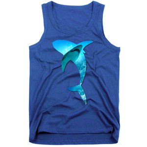 Shark 2 Lovers Silhouette Earth Day And Ocean Week Awareness Cute Gift Tank Top