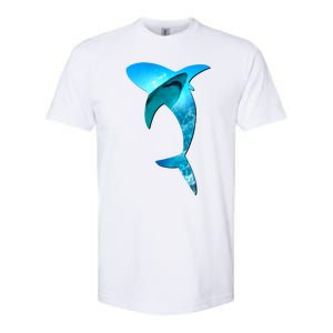 Shark 2 Lovers Silhouette Earth Day And Ocean Week Awareness Cute Gift Softstyle CVC T-Shirt