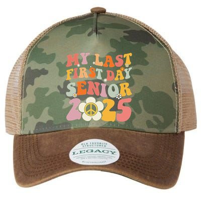 Senior 2025 My First Last Day College Graduation Year Legacy Tie Dye Trucker Hat
