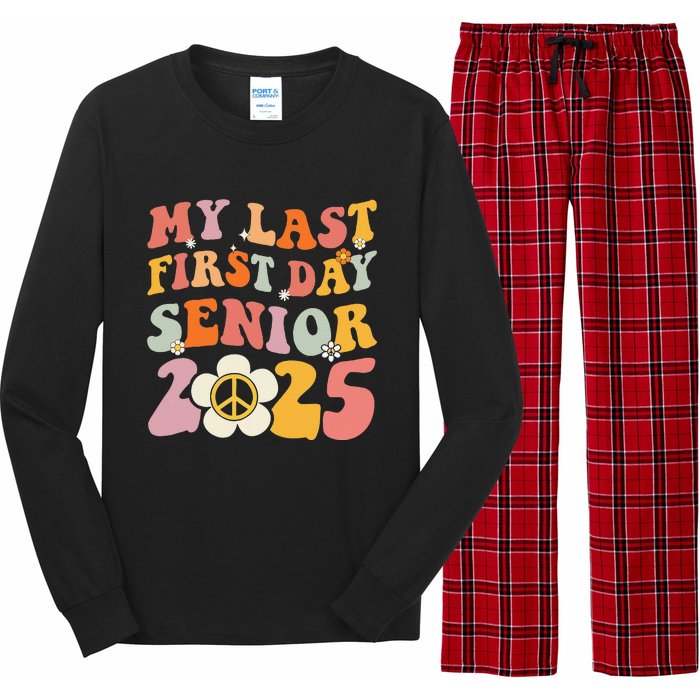 Senior 2025 My First Last Day College Graduation Year Long Sleeve Pajama Set