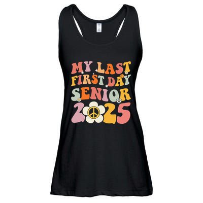 Senior 2025 My First Last Day College Graduation Year Ladies Essential Flowy Tank