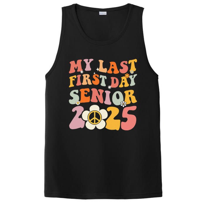 Senior 2025 My First Last Day College Graduation Year PosiCharge Competitor Tank