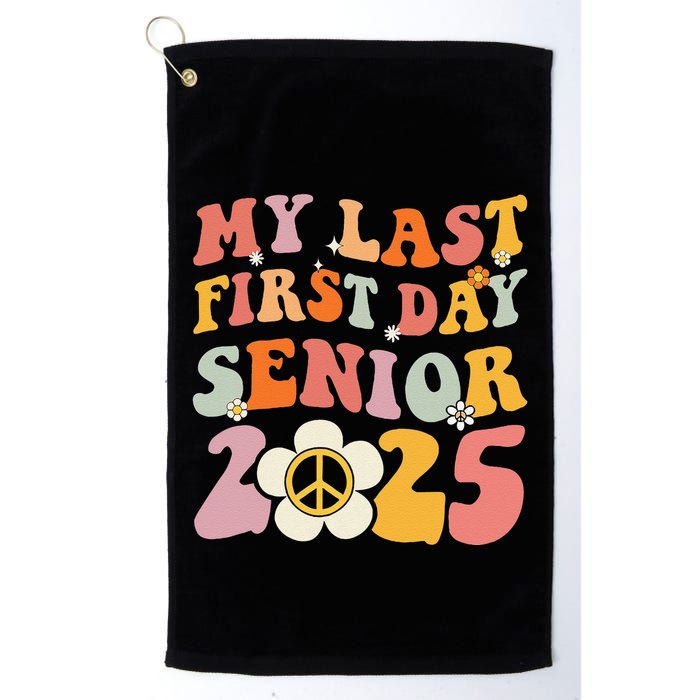 Senior 2025 My First Last Day College Graduation Year Golf Towel