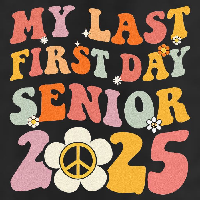Senior 2025 My First Last Day College Graduation Year Golf Towel