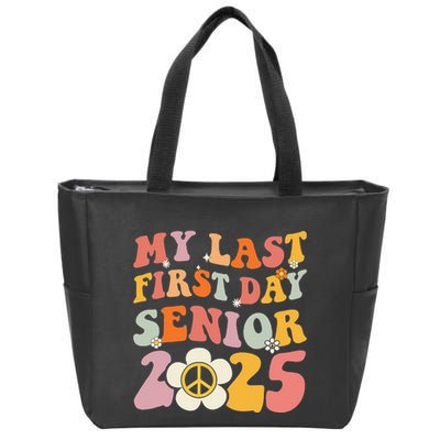 Senior 2025 My First Last Day College Graduation Year Zip Tote Bag