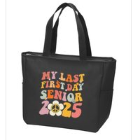 Senior 2025 My First Last Day College Graduation Year Zip Tote Bag