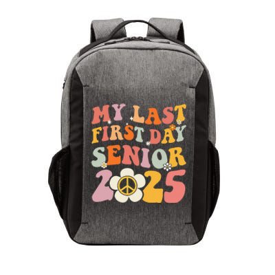 Senior 2025 My First Last Day College Graduation Year Vector Backpack